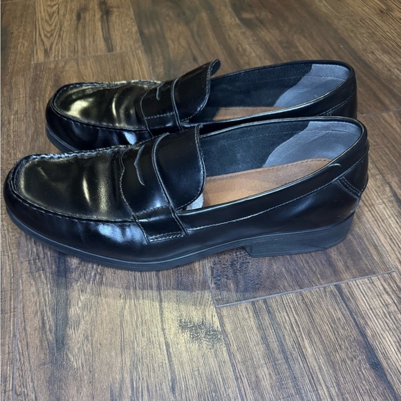 Bostonian Men’s Black Leather Loafers size 11.5 - Picture 3 of 7